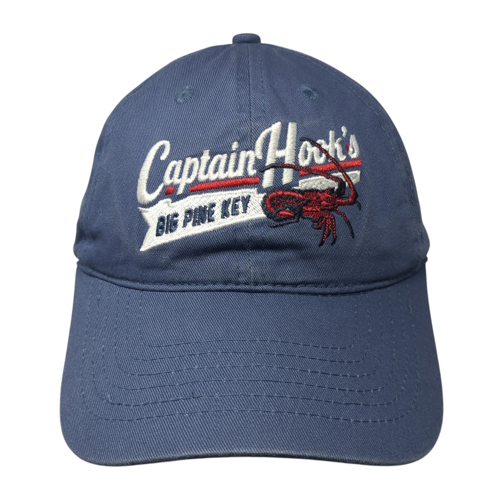 Captain Hook's Big Pine Key Strapback Hat Blue On… - image 1