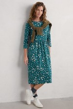 Seasalt Women's Sea Strewn Dress Snow Stars Dark Wreckage