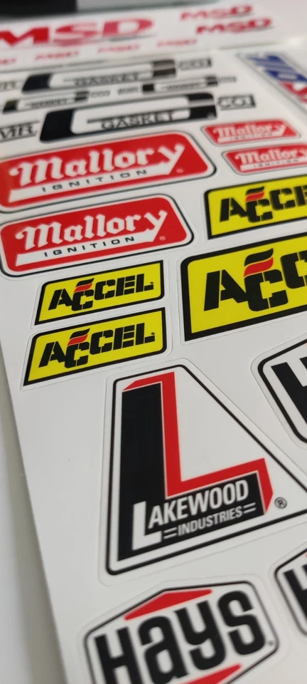 Paquete de 25 mini calcomanías clásicas de carreras Hotrod pegatinas NHRA ManCave caja de herramientas Foto 4 de 4