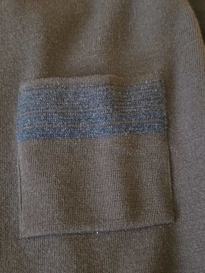  Raro Suéter Cárdigan Para Hombre NANI BON Gallery Marrón Oscuro Mezcla Lana Lujo  Foto 2 de 4