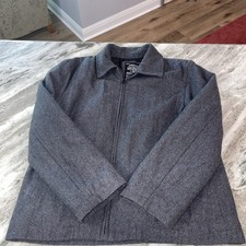 Steve Barry's Woolly Mammoth Jacket Mens Large Wool Blend Full Zip Classic