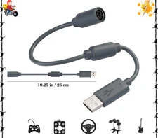 USB Breakaway Cable for Logitech G920 G923 G27 G29 Driving Force & Thrustmaster 