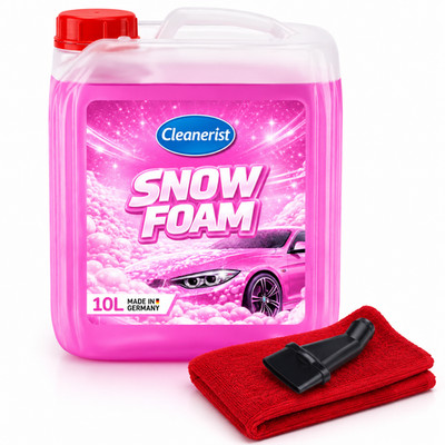 10 L Snow Foam Pink + 2 Mikrof Snowfoam Aktivschaum Vorwäsche Shampoo Autowäsche