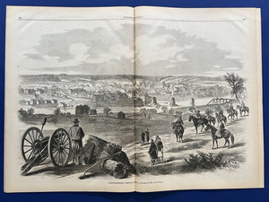 Harper's Weekly 12-20-1862 FREDERICKSBURG CENTERFOLD, Dickens Christmas Story