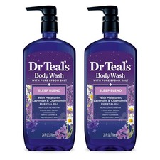 Dr Teal's Sleep Blend Body Wash with Pure Epsom Salt, Melatonin  Essential Oil