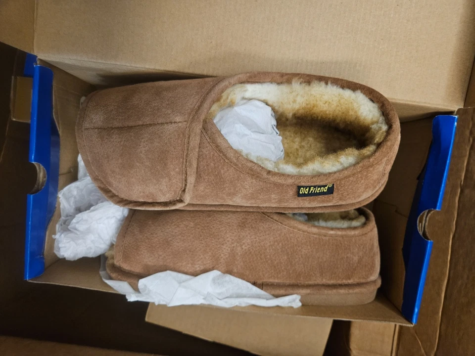 Old friend step Fur Open Toe, Suede Leather Shearling Adjustable Size M 7.5-8.5 - Image 4 of 4
