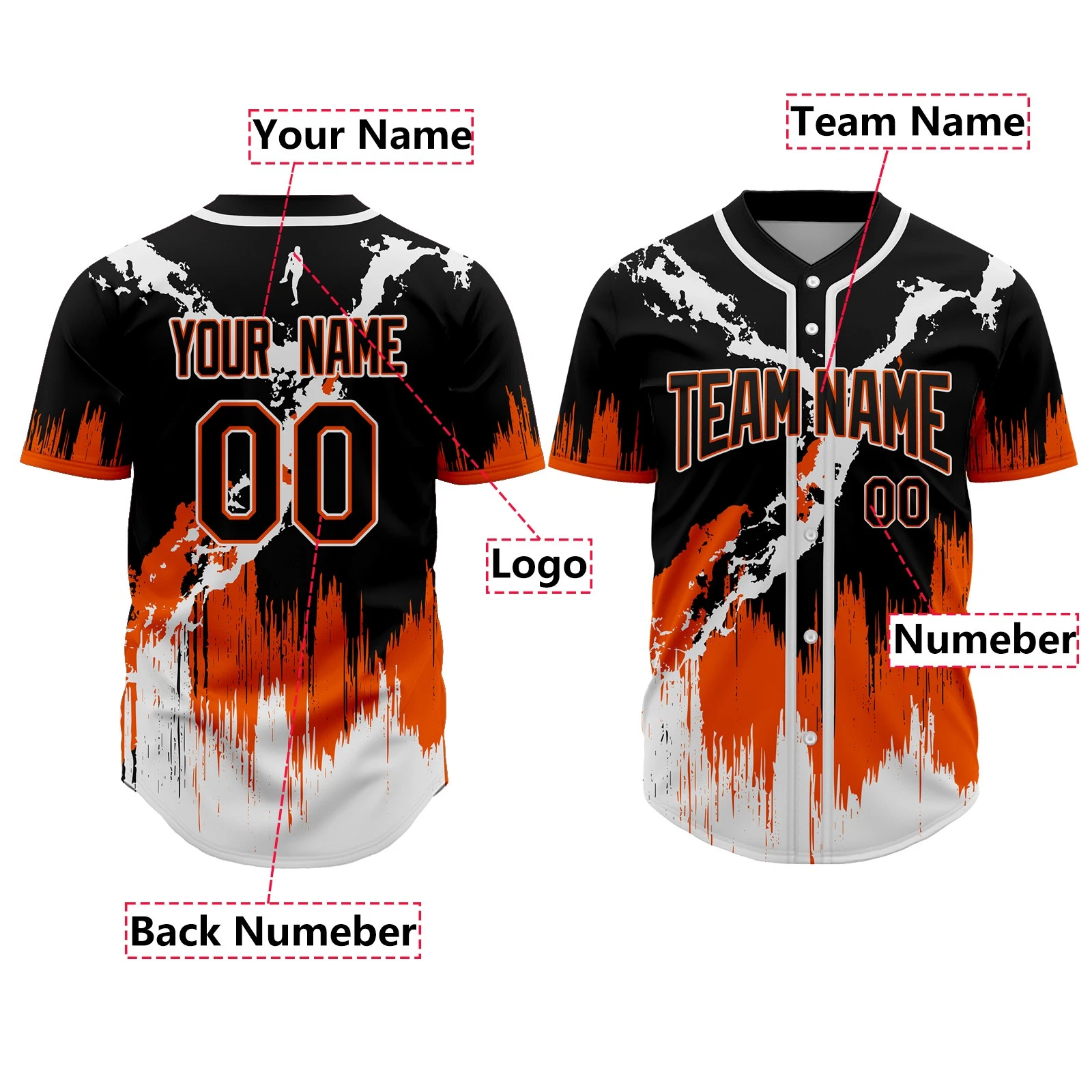 San Francisc Lightning Custom Baseball Jersey Personalized Team Name Number Gift