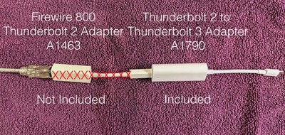 Apple Thunderbolt 3 (USB-C) to Thunderbolt 2 Adapter A1790 EMC 3062