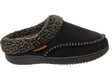Zapatillas cómodas zueco Dearfoams Marshall de microgamuza sin usar, en caja, puntera