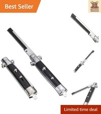 9-Inch Stainless Steel Switch-Blade Folding Pocket Comb - Compact Stylish