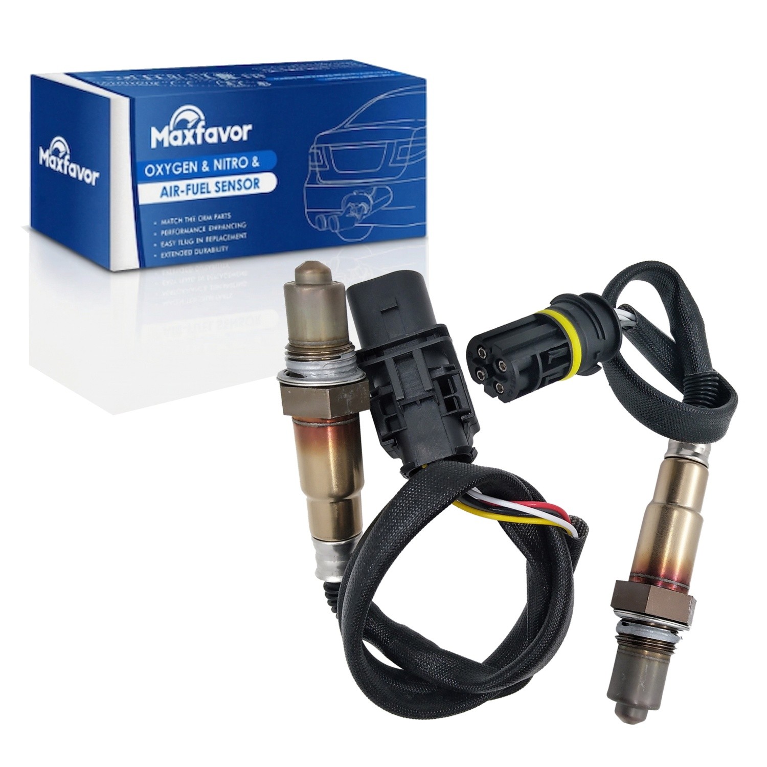 Maxfavor 2Pcs Up&Downstream Oxygen O2 Sensor for 07-15 Rolls-Royce Phantom 6.7L
