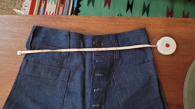 NOS 60's Navy Dungaree's Sailor Pants Jeans. Deadstock. RARE RED