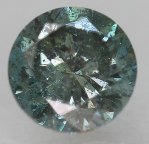 0.46 Carat Vivid Blue SI2 Round Brilliant Natural Enhanced Diamond 4.69mm VIDEO