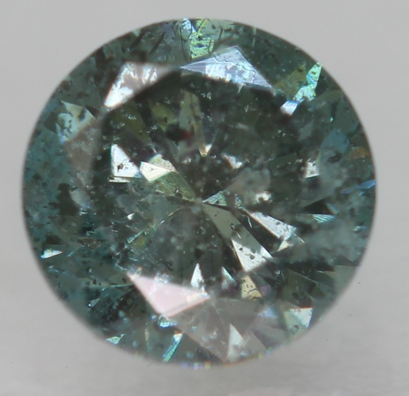 0.46 Carat Vivid Blue SI2 Round Brilliant Natural Enhanced Diamond 4.69mm VIDEO