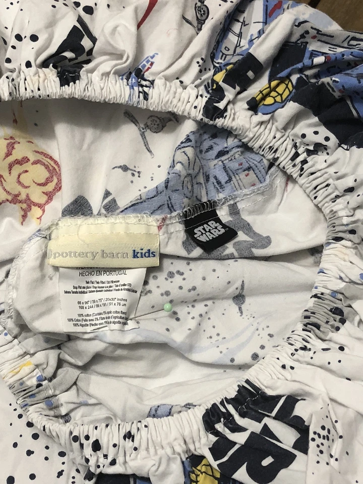 Pottery Barn 儿童星球大战千禧年法尔康平张床笠双尺寸 2 件 — 第 4/4 张图片