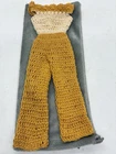 Vintage 60/70s Barbie Yellow & White Crochet Outfit Clothes Doll OOAK?