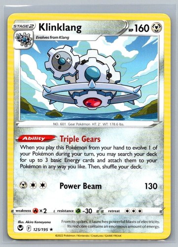 Klinklang 125/195 Silver Tempest Rare Pokémon TCG 2022