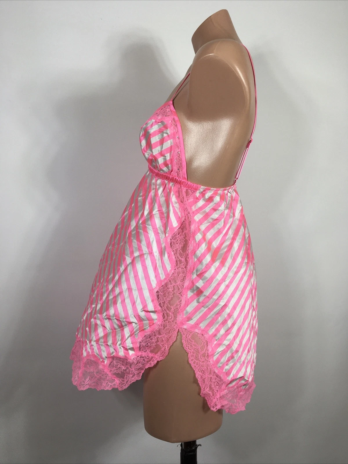 UNDERCOVER Vintage Y2K Victorias Secret rosa caldo vestito camicia bambola Barbiecore