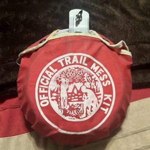 Vintage Official Trail Mess Kit Made In Taiwan Boy Girl Scouts Aluminum Hiking