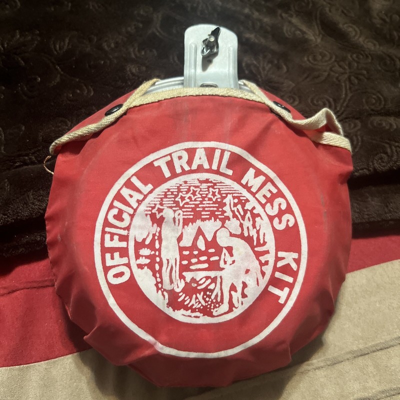 Vintage Official Trail Mess Kit Made In Taiwan Boy Girl Scouts Aluminum Hiking