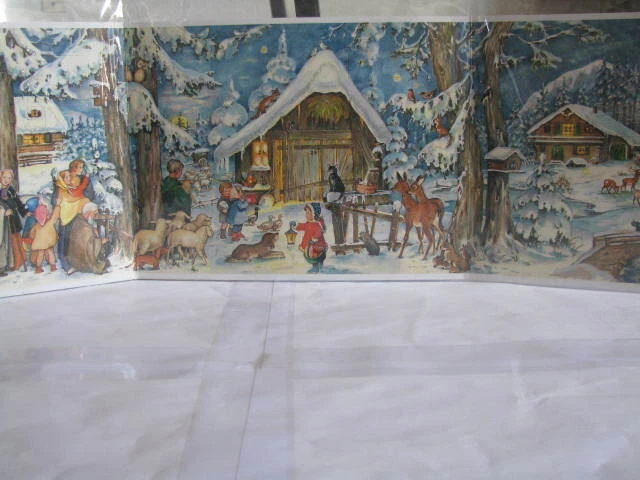 Nostalgischer Adventskalender im Panorama-Format Waldweihnacht Sellmer