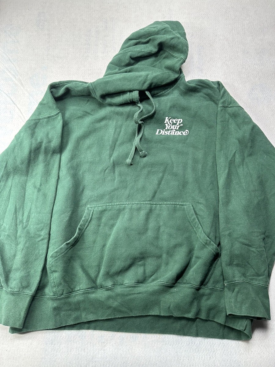 YR Keep Your Distance Men’s Green Hoodie Size 2XL CB4