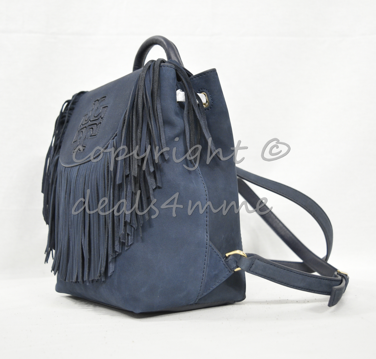 Tory Burch Fringed Forest  Green mini Suede  
 Backpack NWT Tory Burch Harper Fringe Suede Mini Backpack in Otter  main image 4