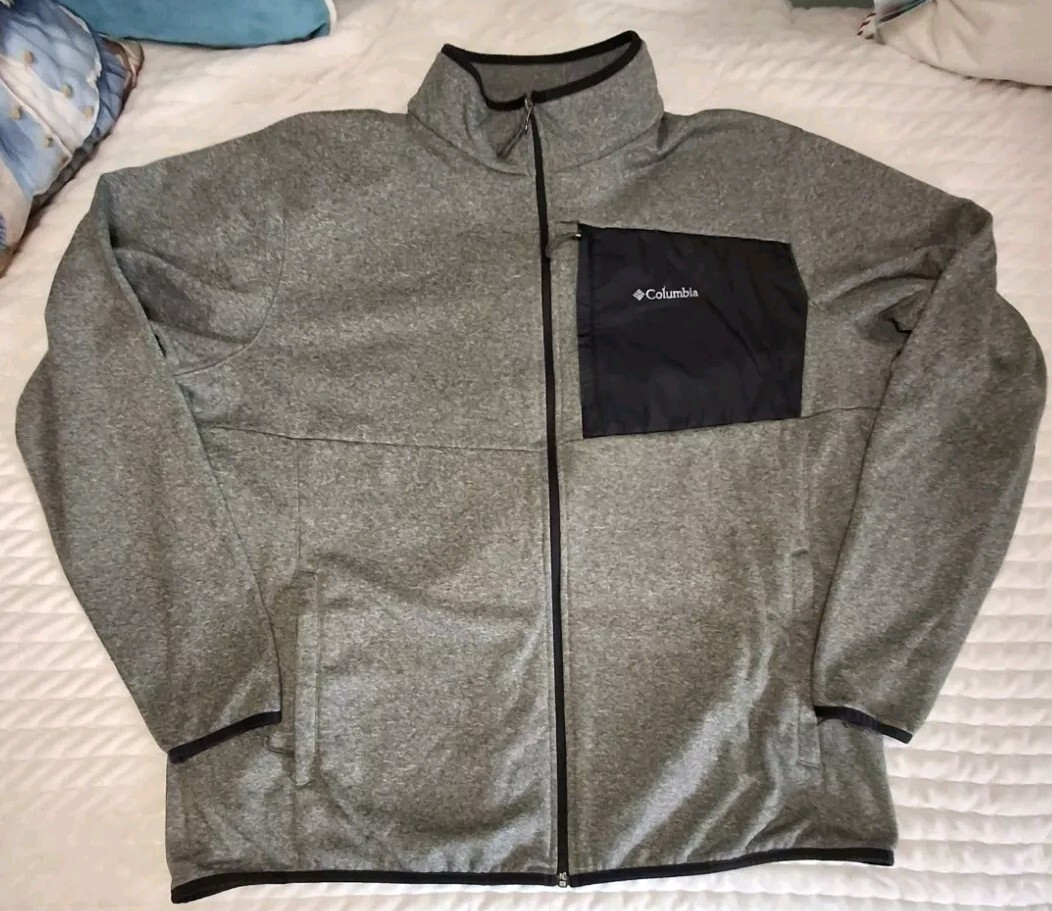 Columbia Men's XXL Blue Full Zip Unlined Jacket with Pockets