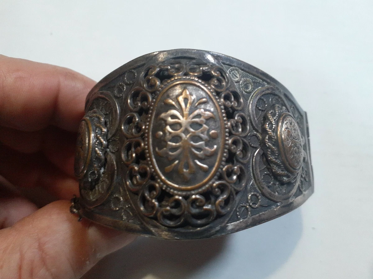 ANCIENNE FIBULE BERBÈRE Argent Bijoux Ethnique Maroc 19ème EUR 30,00