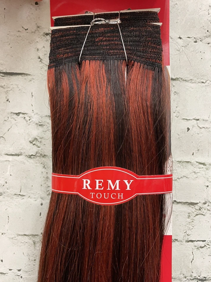 #F1B/350 Revlon 100 % extensión de tejido de cabello humano 12" nuevo en paquete negro/rojo cobre Foto 3 de 4
