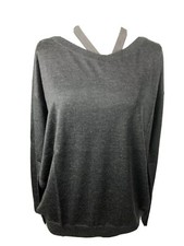 $2545 New Brunello Cucinelli Womens Cashmere Sweater Gray Monili Size 3xl 14 50
