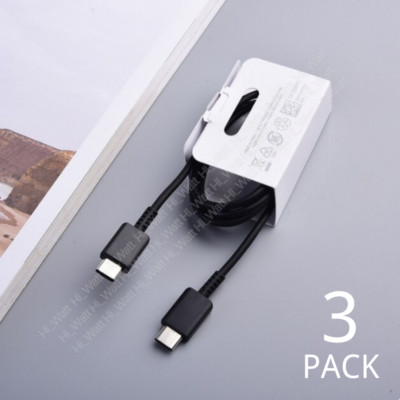 3-Pack USB Type-C To Type-C Cable PD Fast Charger For Samsung Note10 S9 S20 S10