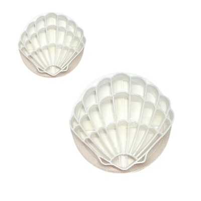 SCALLOPED SHELL SET OF 2 SIZES CONCHA COOKIE CUTTERS MEXICAN SWEET BREAD PR1763