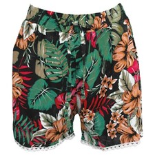 Shorts Ladies Womens Girls Cotton Floral Summer Pattern Hot Pants NEW