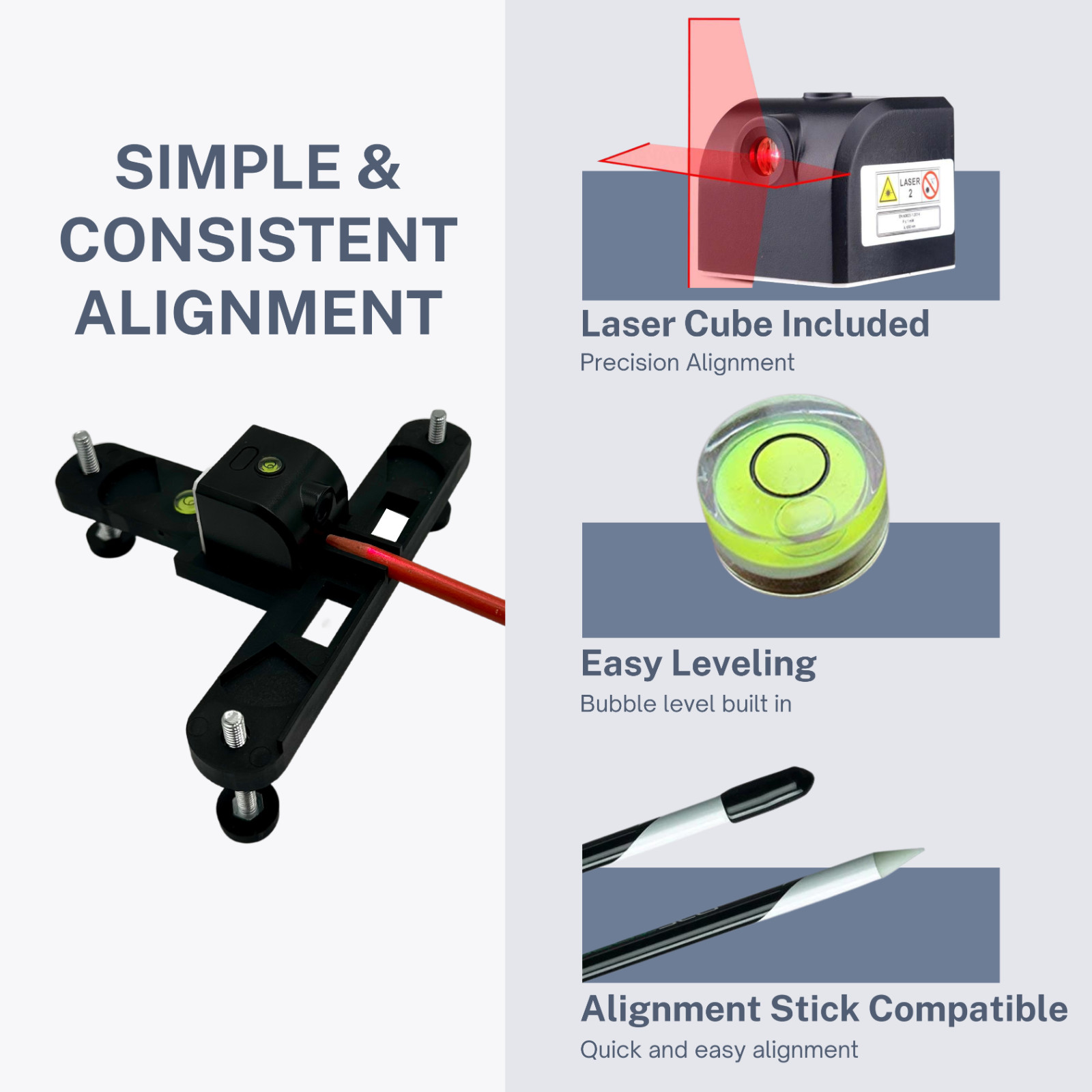 Garmin R10 Golf Alignment and Leveling Stand -Heat Proof (Laser included)