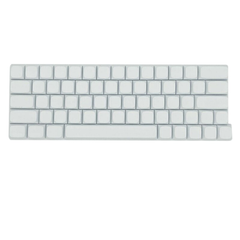 64PCS XDA Profile Minimalist White PBT Keycaps for Custom Mechanical Keyboards