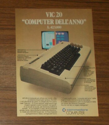 Seltene Werbung COMMODORE VC 20 VolksComputer - Computer des Jahres 1983
