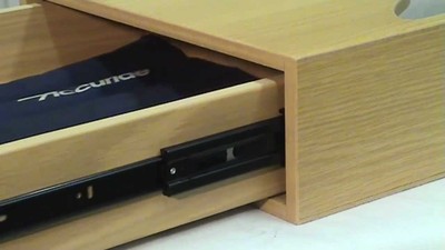 Kugellager Soft Close Vollauszug Schubladenführung Gleiter schwarz 3832EC Accuride