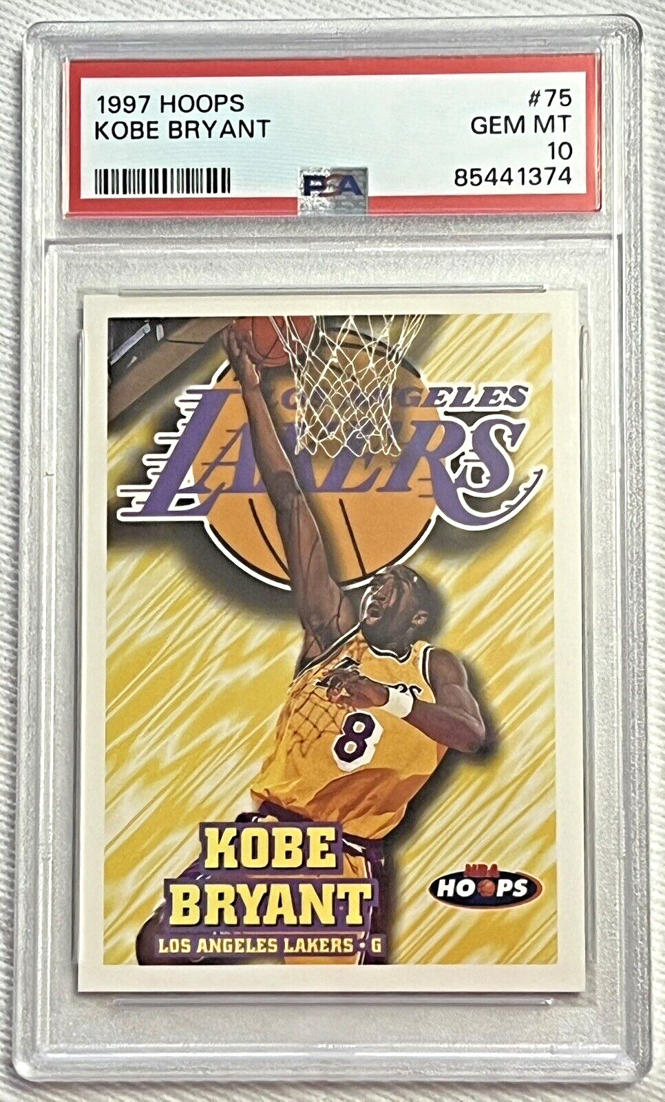 KOBE BRYANT 1997-98 Skybox NBA Hoops #75 Lakers 2nd Year HOF PSA 10 Gem Mint