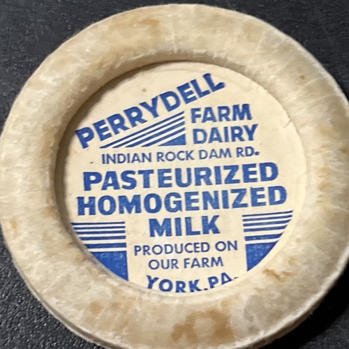 Vintage Perrydell Farm Dairy York Pa Milk Cap eBay