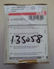ABB P/N: 1SDA051329R1 PLUG IN FIXED FRONT BUS T2 3 POLE WITH FRONT TERMINALS
