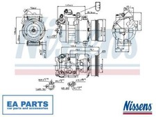 Compressor, air conditioning for AUDI NISSENS 89073