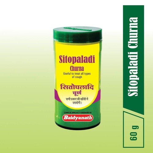 Baidyanath Sitopaladi Churna Útil en Sensación de Tos y Ardor en Pies Mano60g - Imagen 4 de 5