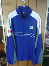 NFL Reebok Men's Jacket Size XL Blue NY GIANTS SI Windbreaker, top condition