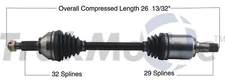 Front Driver Left CV Axle Shaft SurTrack NI-8352 for Nissan Murano 09-14 AWD/FWD