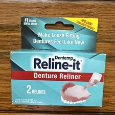 Dentemp Denture Reline Kit to Refit and Tighten Dentures for Both Upper & Low...