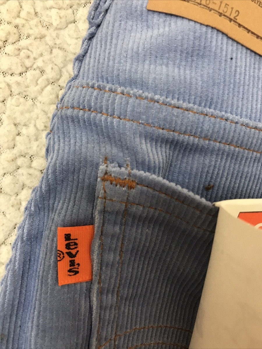 VINTAGE 1973 LEVIS SADDLEMAN BOOT JEANS BLUE CORDUROY 416 VINTAGE 1973 LEVIS SADDLEMAN BOOT JEANS BLUE CORDUROY 416