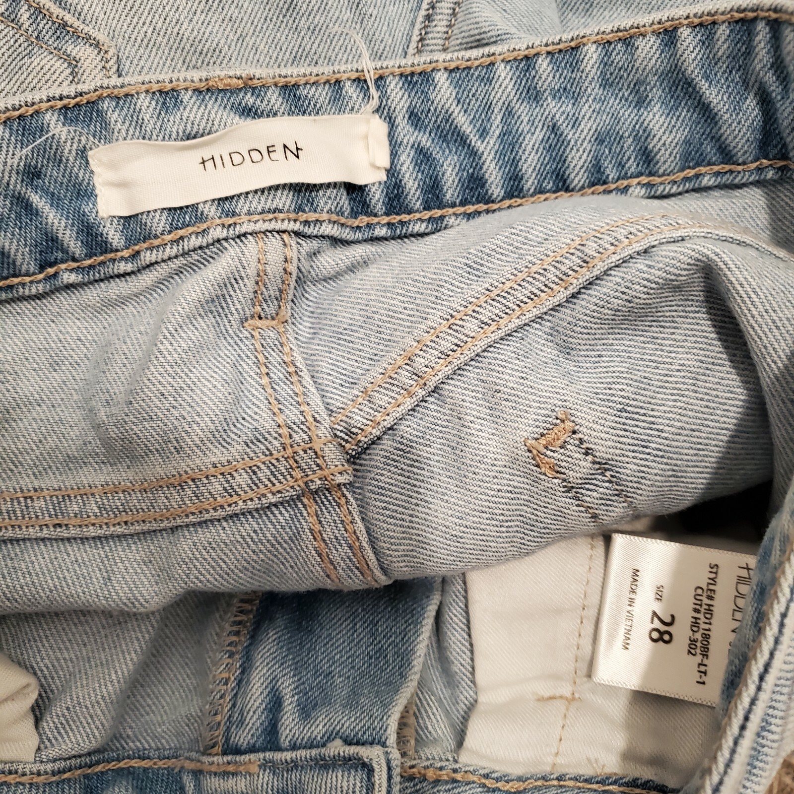 Hidden Jeans Classic Ripped Raw Hem Distressed Jeans … Gem