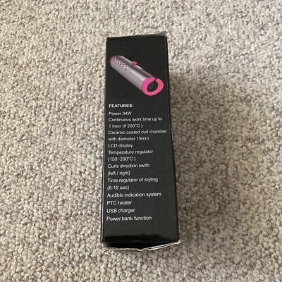 Cordless Automatic Rotating Hair Curler Waver Curling Iron Wand