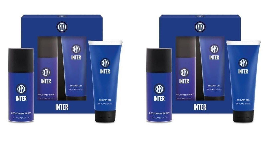 2X INTER GIFT SET (DEO 150ML+SHOWER GEL 200ML) Brand New - Pack of 2